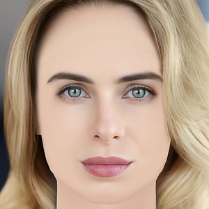 3D Holly Deveaux Head - No Hair - Low poly head for game