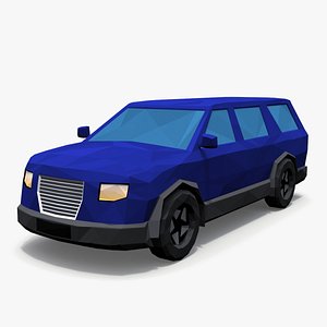 Low Poly Stylized Model SUV model