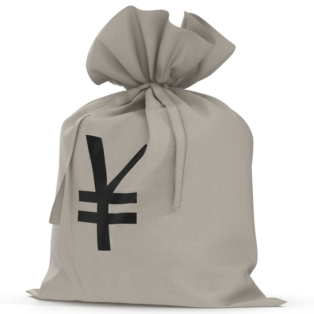 Money Bag Yen 3D Model 3D model preview