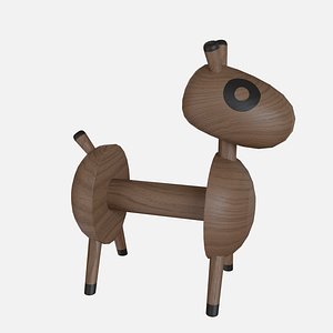 3D Wood horse model