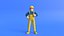 Personnage de dessin animé de constructeur minimal