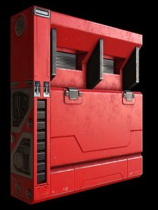 3D sci-fi wall modular model