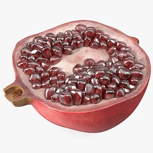 3D Cross Section Of Pomegranate Fruit