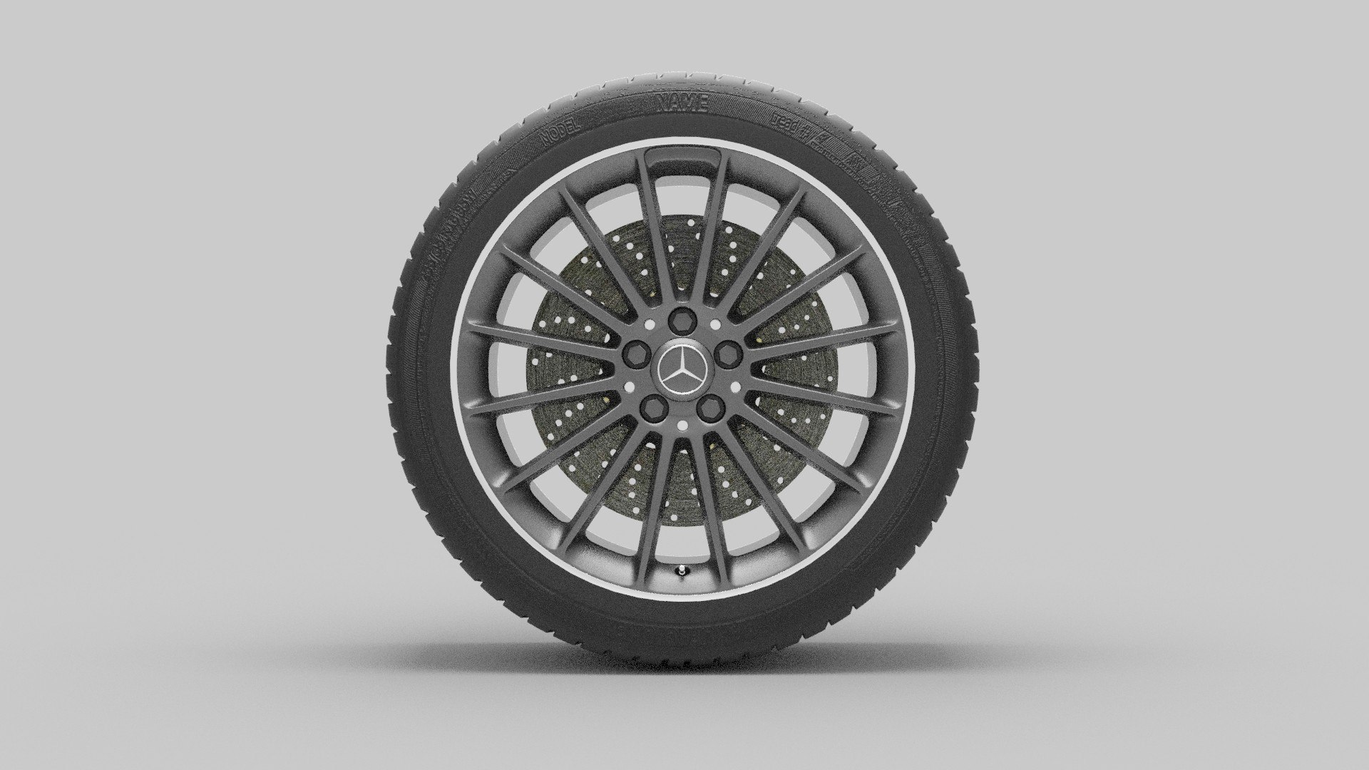 Car Mercedes Wheel With Rim 3D - TurboSquid 2146015