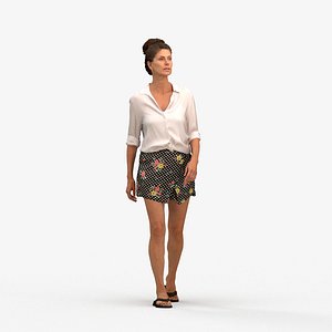 3D Basics0861 - A set containing 5 models of male and female adults standing in casual attire in public model