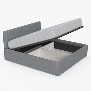 Lifting Bed with Storage Function Rigged model