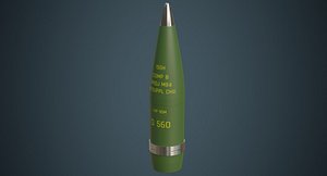 artillery projectile 1a 3D