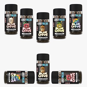 Flavored Pre-Roll Glass Jars with Cartoon Mascots model