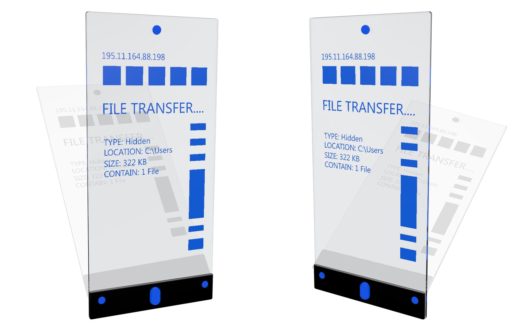 3d model transparent mobile