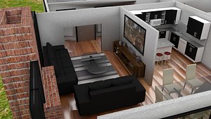 3D modern house model