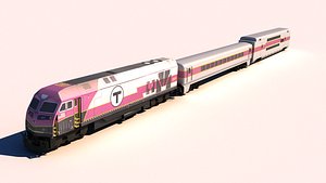mbta train hsp46 3D