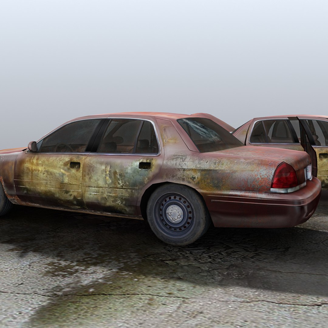 3d Model Derelict Car Wrecks