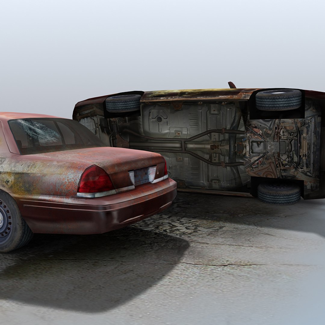 3d Model Derelict Car Wrecks