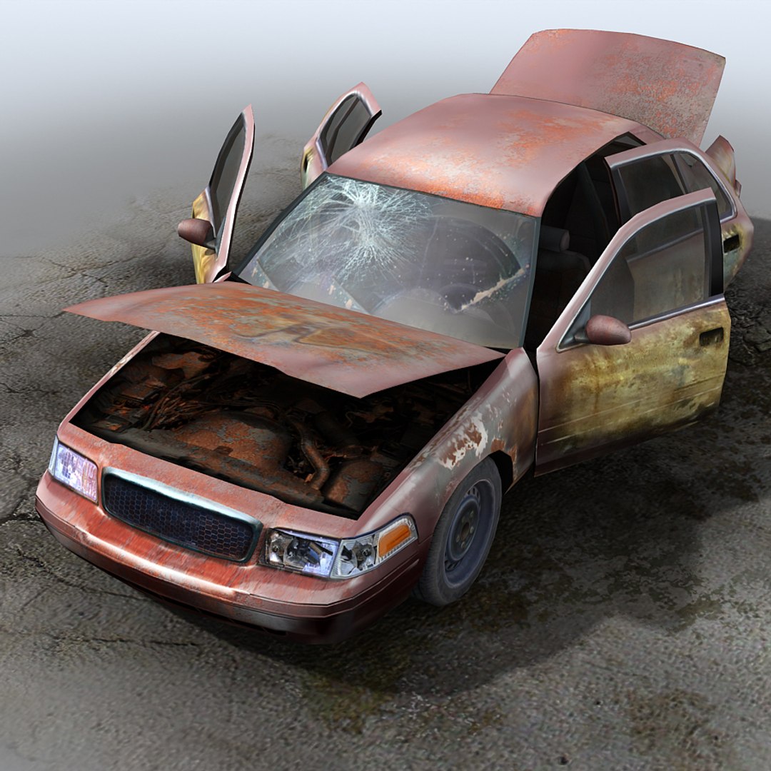 3d Model Derelict Car Wrecks