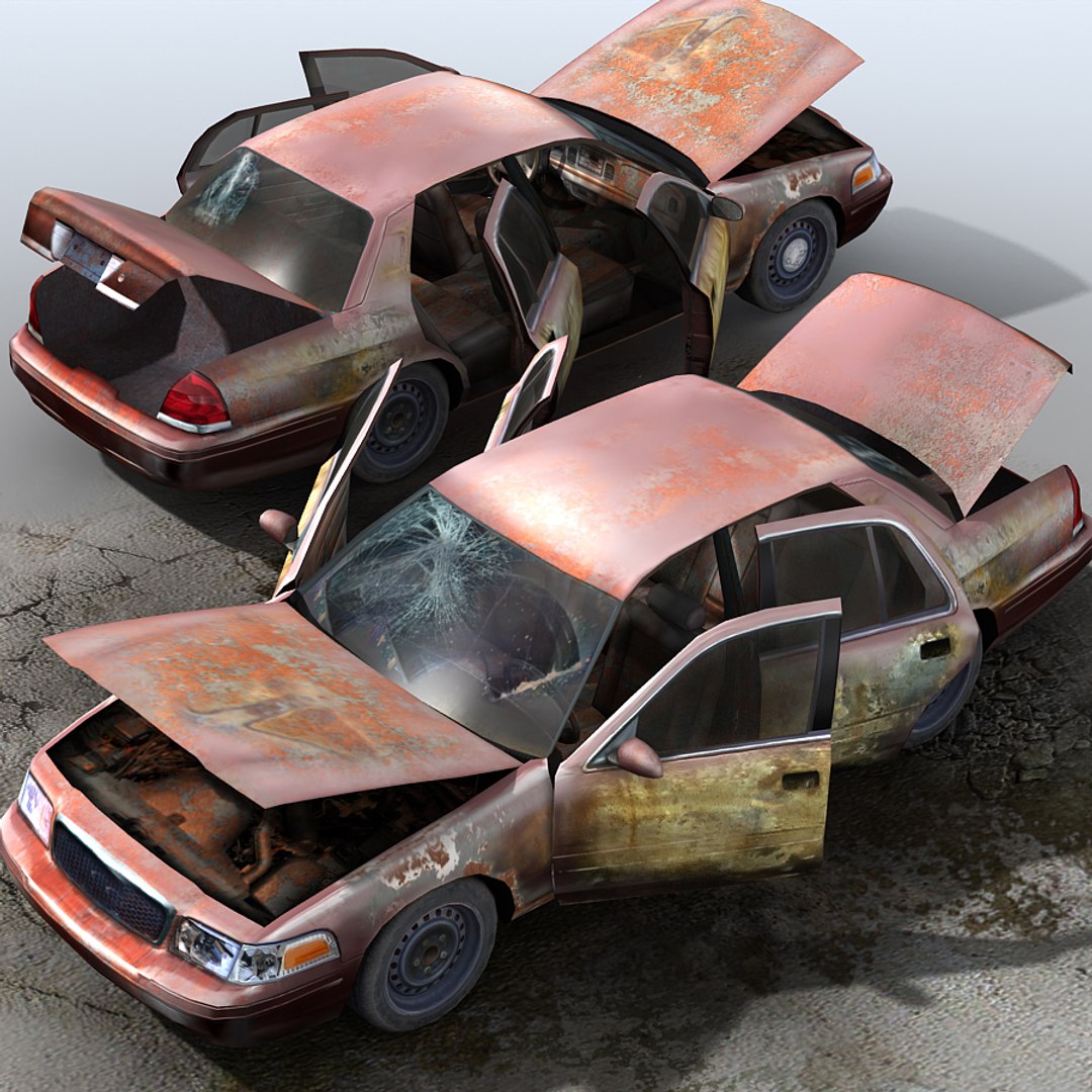 3d Model Derelict Car Wrecks