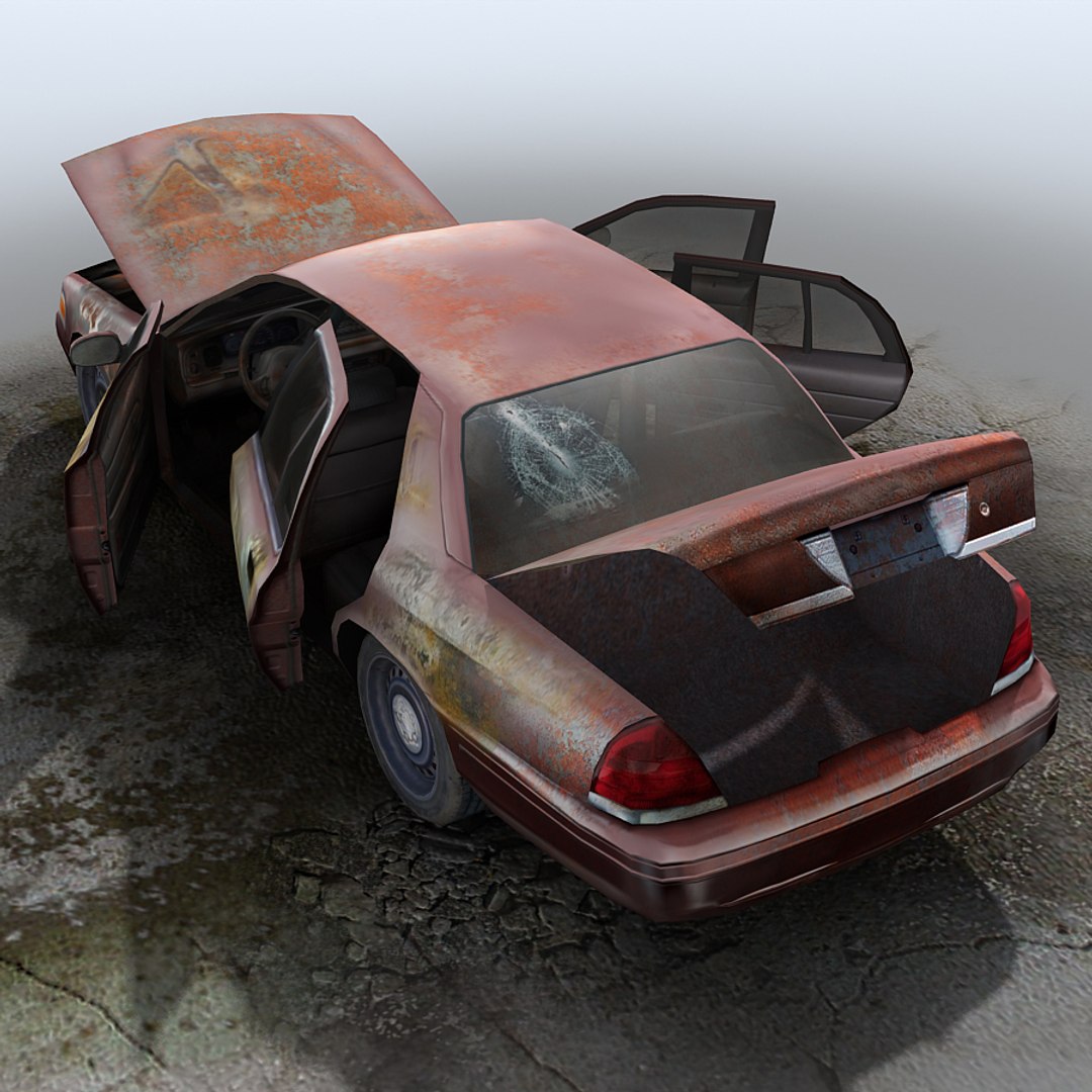 3d Model Derelict Car Wrecks