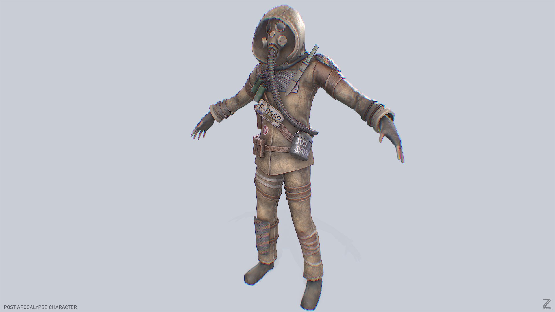 Post Apocalypse Character Model - TurboSquid 2233071
