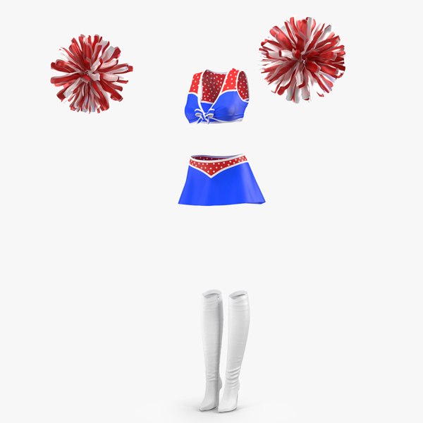 3D Cheerleader Outfit Set model