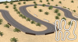 3D Race Track 1 model