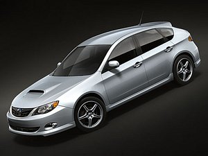 subaru impreza sport hatchback 3d model