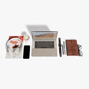 Macbook set with stuff