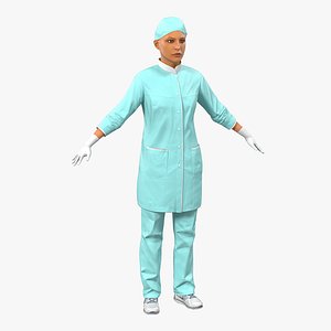 Female Surgeon Mediterranean 2 3D Model