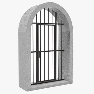 Infrastructure Structure Concrete Arched Grate 3D