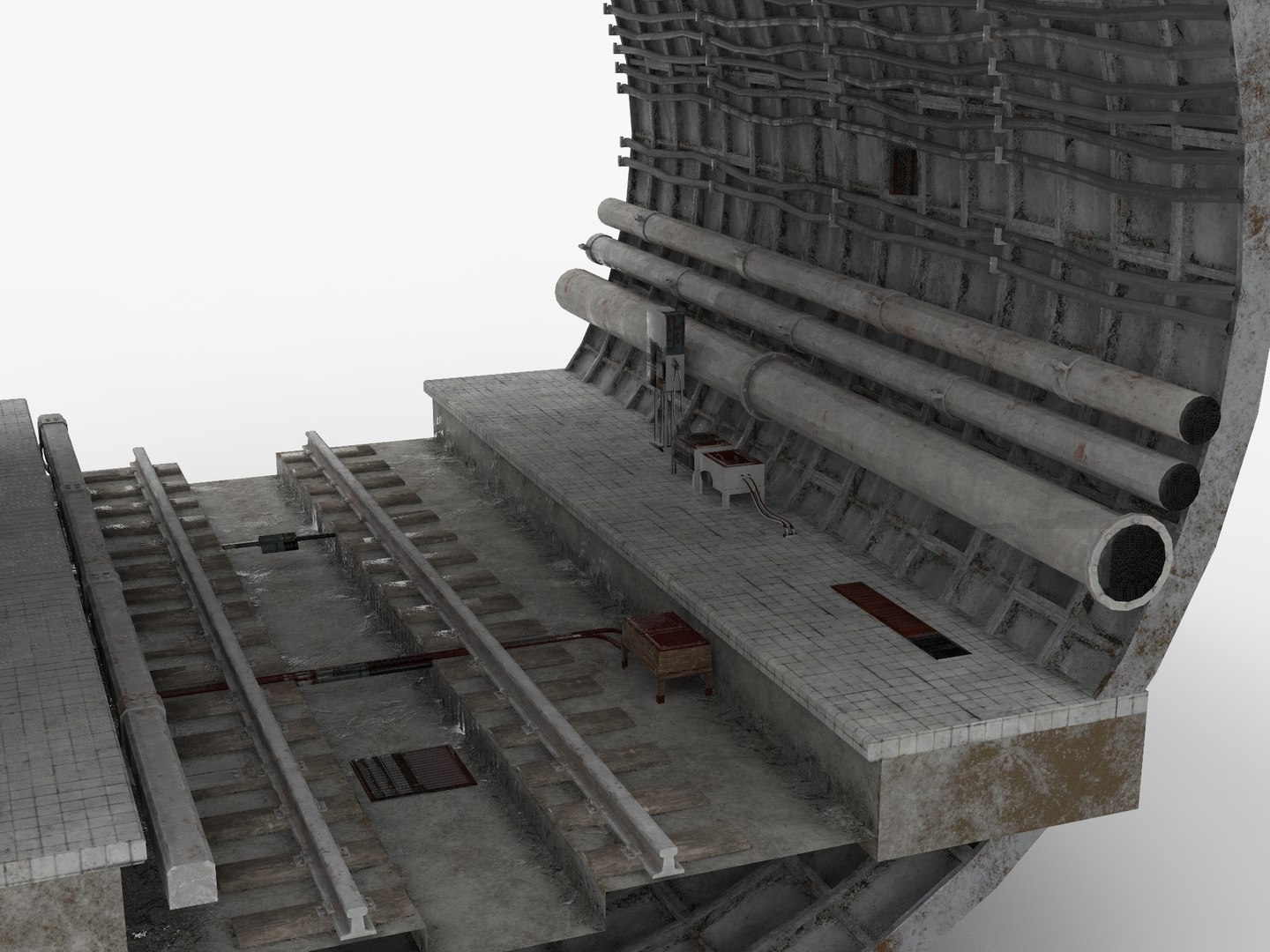 Metro Railway Tube Model - TurboSquid 1428326