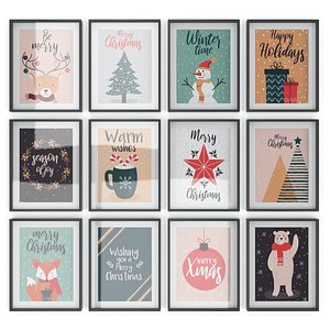 3D model set posters