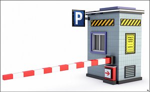 3D model parking barrier
