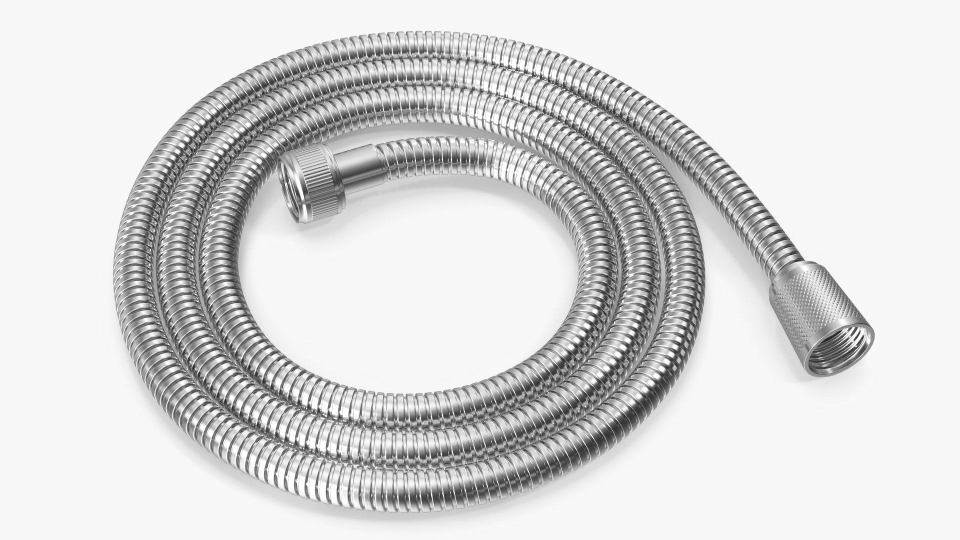 Shower Hose Chrome 3D model preview