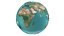 Terra Água Globo 3D Sem Nuvem