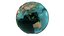Terra Água Globo 3D Sem Nuvem