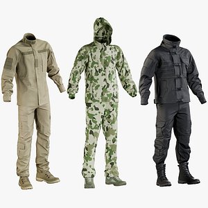 3D realistic military clothing uniform