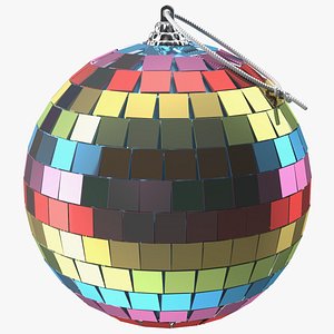3D Christmas Tree Discoball Multicolored model
