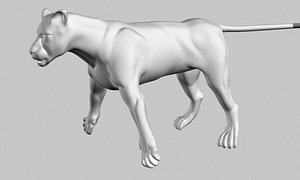 leopard cat 3d obj