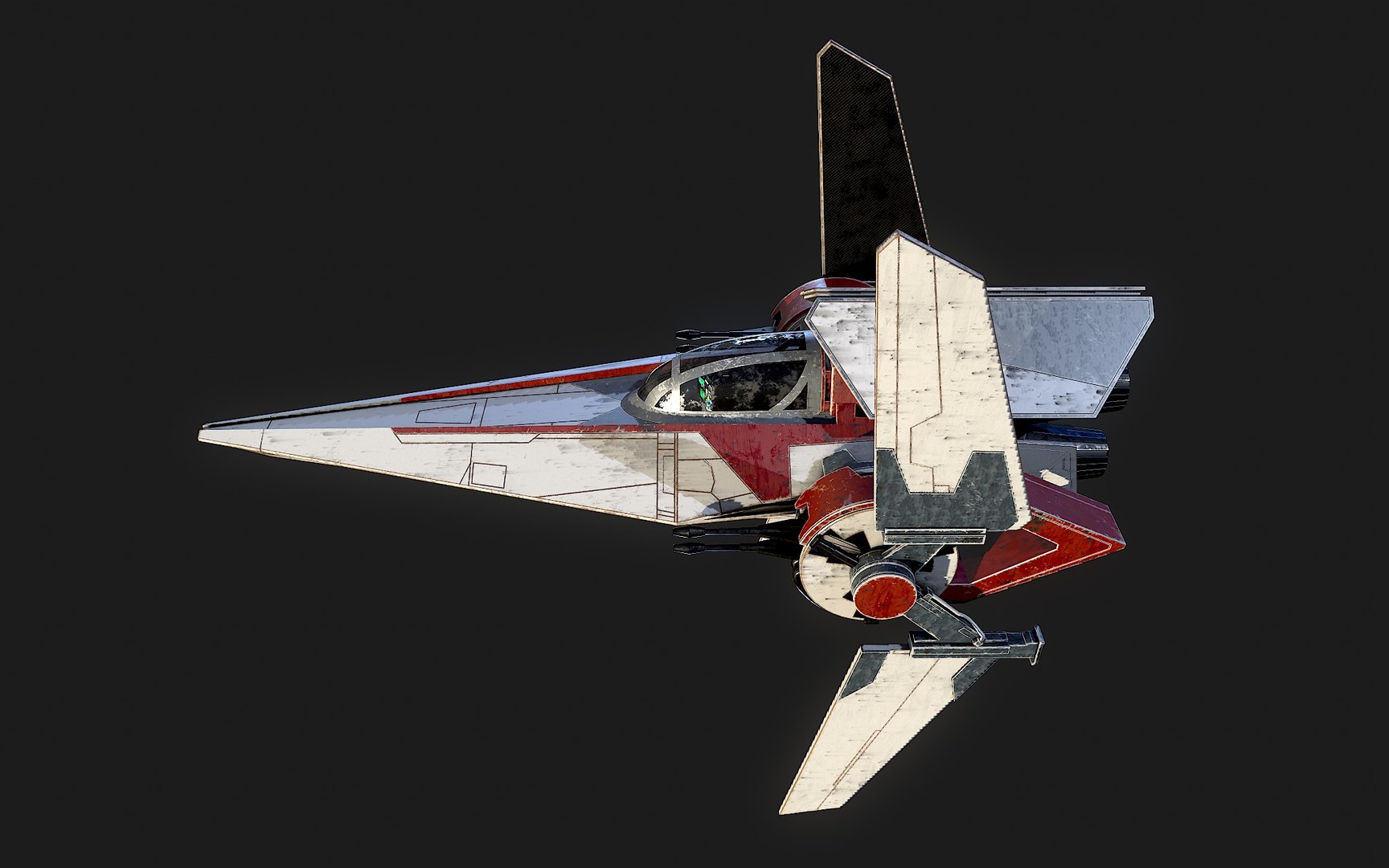 V - Wing Star Wars 3D model - TurboSquid 2102676