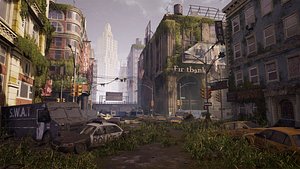 Abandoned city UE5 3D model