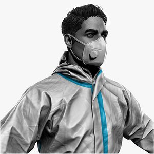 Medical Hazmat Suit Worker Zbrush
