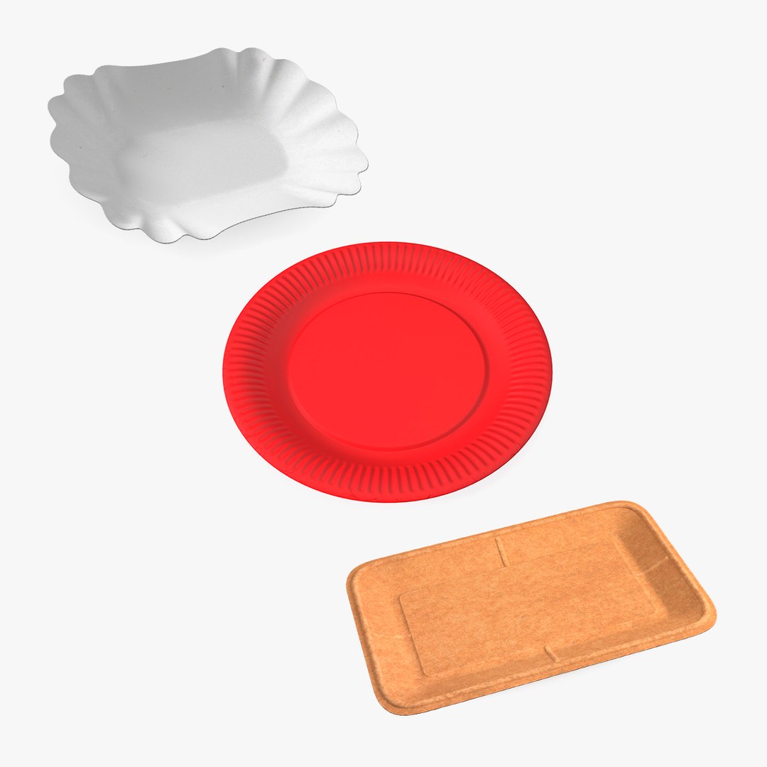 Paper Plates Collection 3D model preview