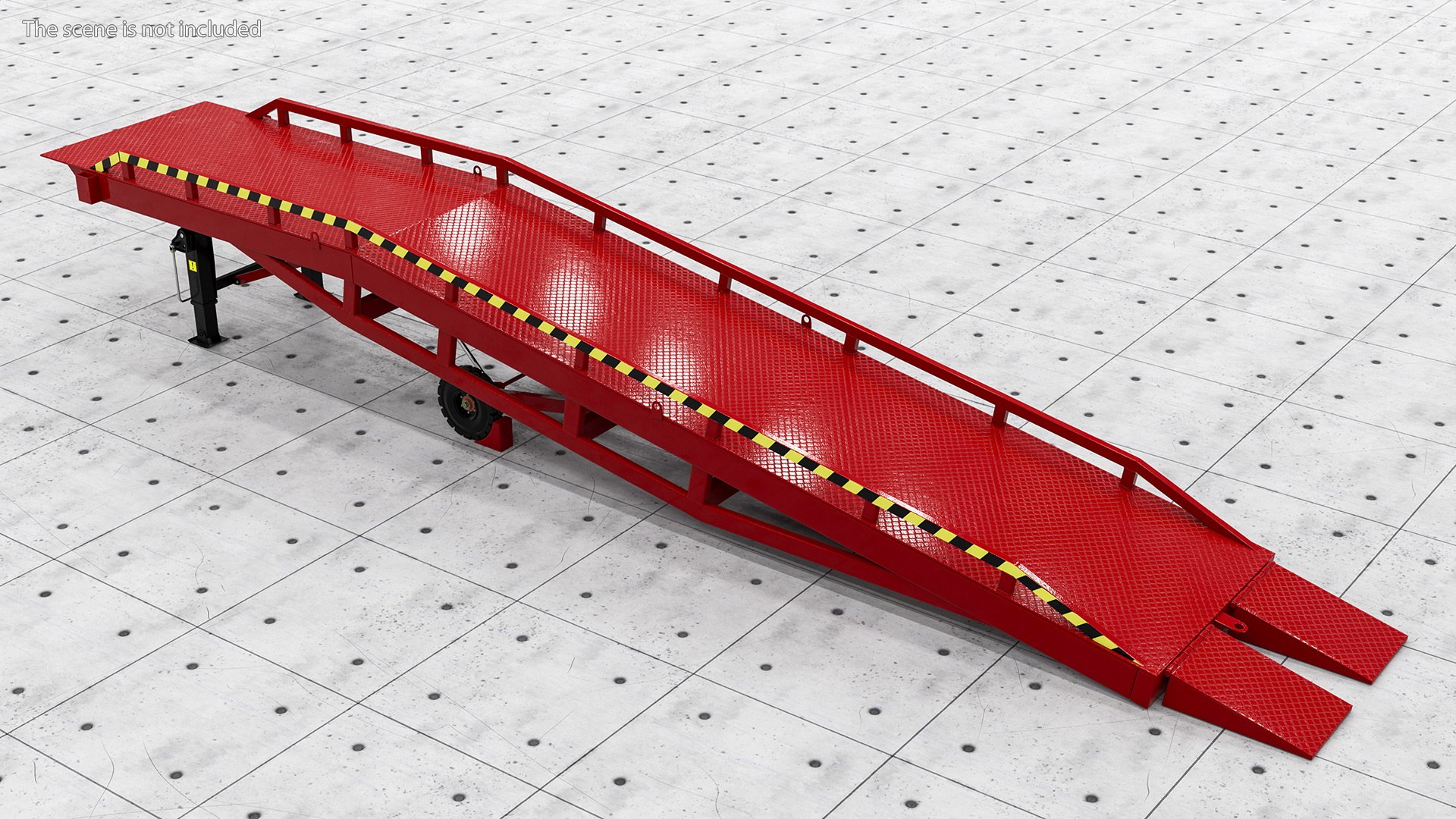 Mobile Loading Dock Ramp Red Model - TurboSquid 1719800