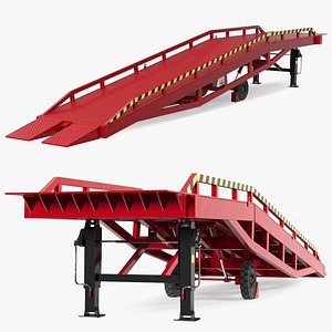 Mobile Loading Dock Ramp Red