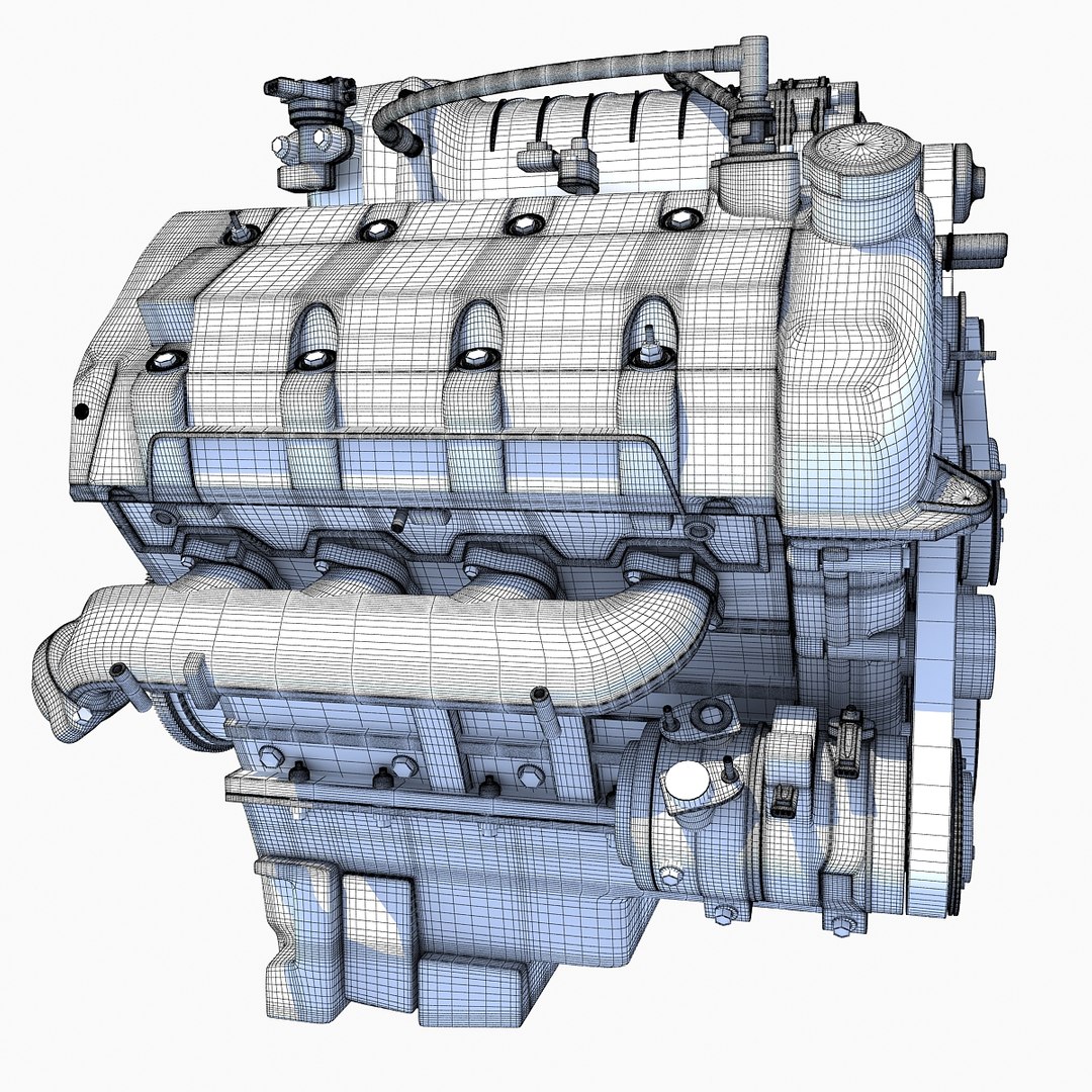 3d Model V8 Engine