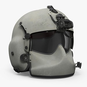 Gentex HGU-56 P Protective Flight Helmet Rigged for Cinema 4D 3D model