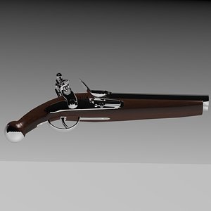 3d double barrel flintlock