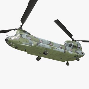 CH-47 Chinook Korean Army Basic Animation 3D model