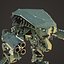 alien fighter robot rigged 3d model
