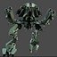 alien fighter robot rigged 3d model
