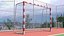 Handball Goal Post with Net Red White