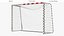 Handball Goal Post with Net Red White